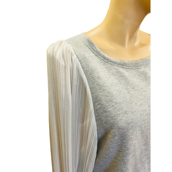 Anthropologie Akemi Kin Chiffon Sleeve Pullover Sweater Top Size large - Picture 6 of 11